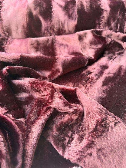 PC SMITHERS 014 aubergine coloured cotton fake fur