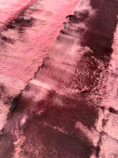 PC SMITHERS 014 aubergine coloured cotton fake fur