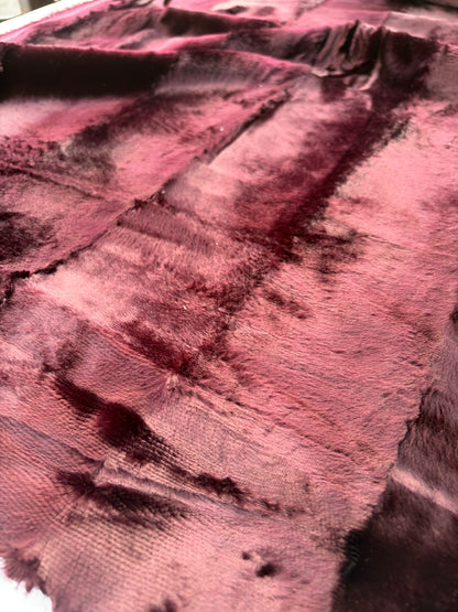 PC SMITHERS 014 aubergine coloured cotton fake fur