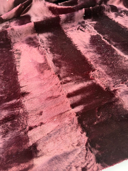 PC SMITHERS 014 aubergine coloured cotton fake fur