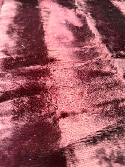 PC SMITHERS 014 aubergine coloured cotton fake fur