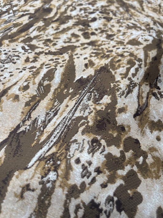 Hélène 016 jacquard with cotton brown/cognac camouflage style