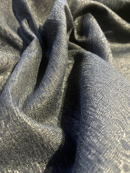 JANE 001 cotton stretch jacquard shiny black