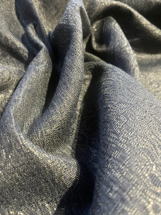 JANE 001 cotton stretch jacquard shiny black