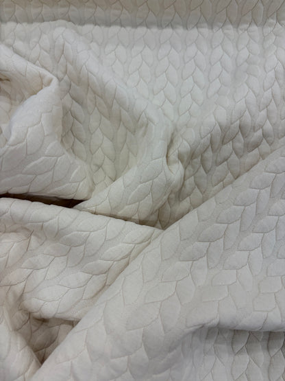 ZINO 017 quilted cotton jersey cream