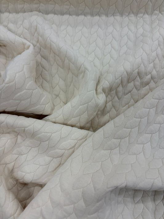 ZINO 017 quilted cotton jersey cream