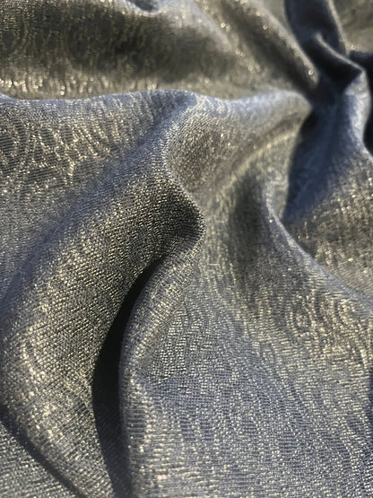 JANE 001 cotton stretch jacquard shiny black