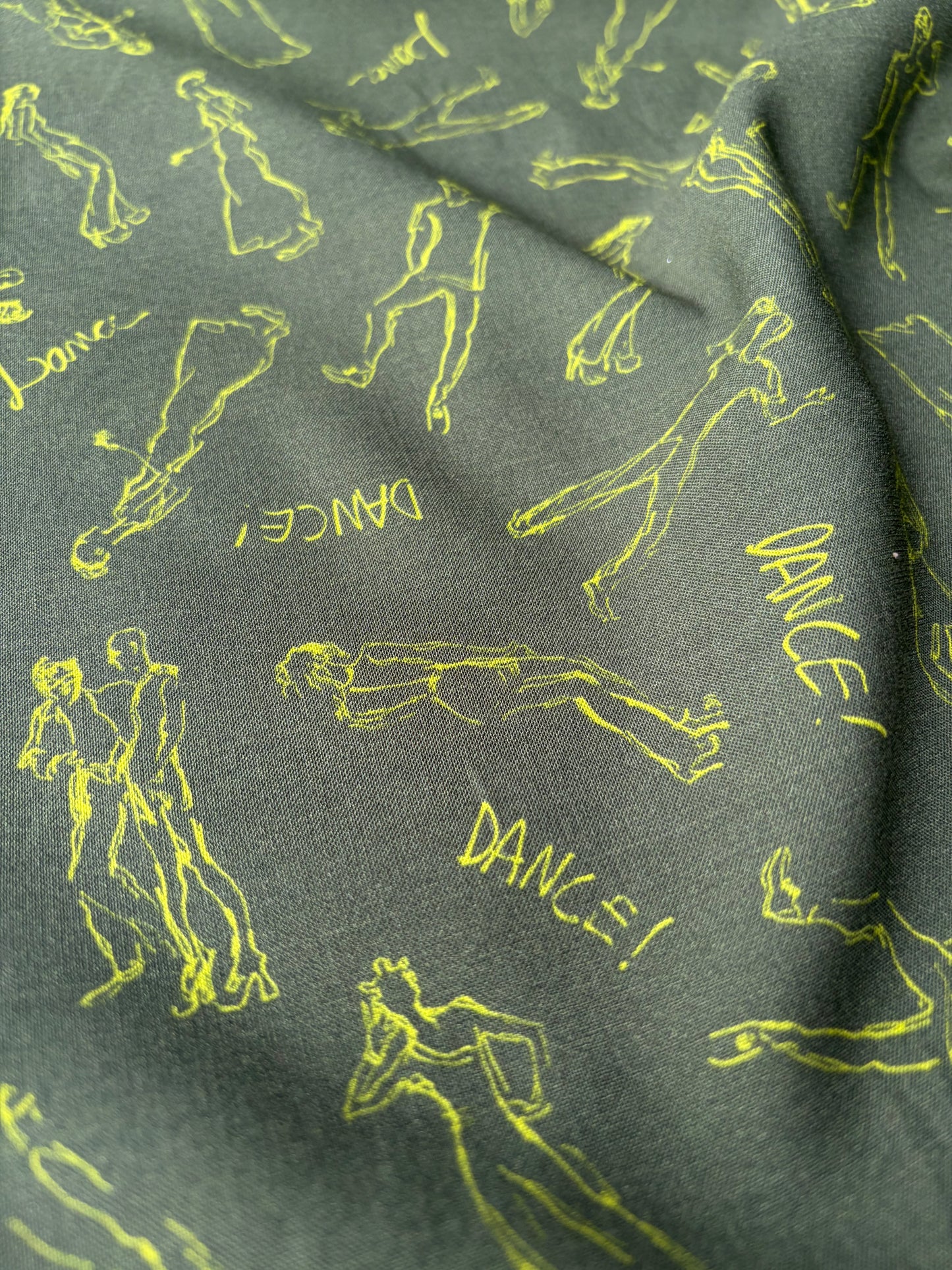 VINCE 023 viscose print green/lime "dance"