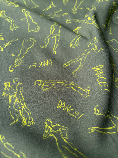 PC VINCE 023 viscose print green/lime "dance"