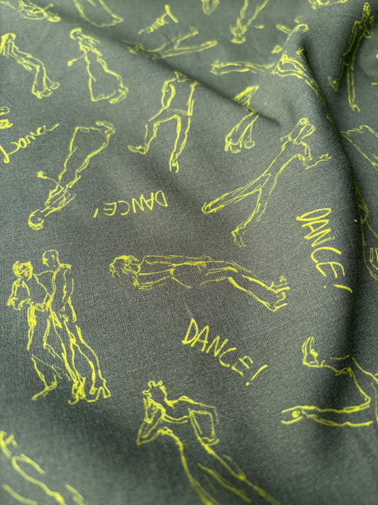 VINCE 023 viscose print green/lime "dance"