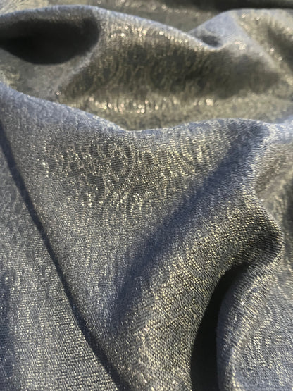 JANE 001 cotton stretch jacquard shiny black