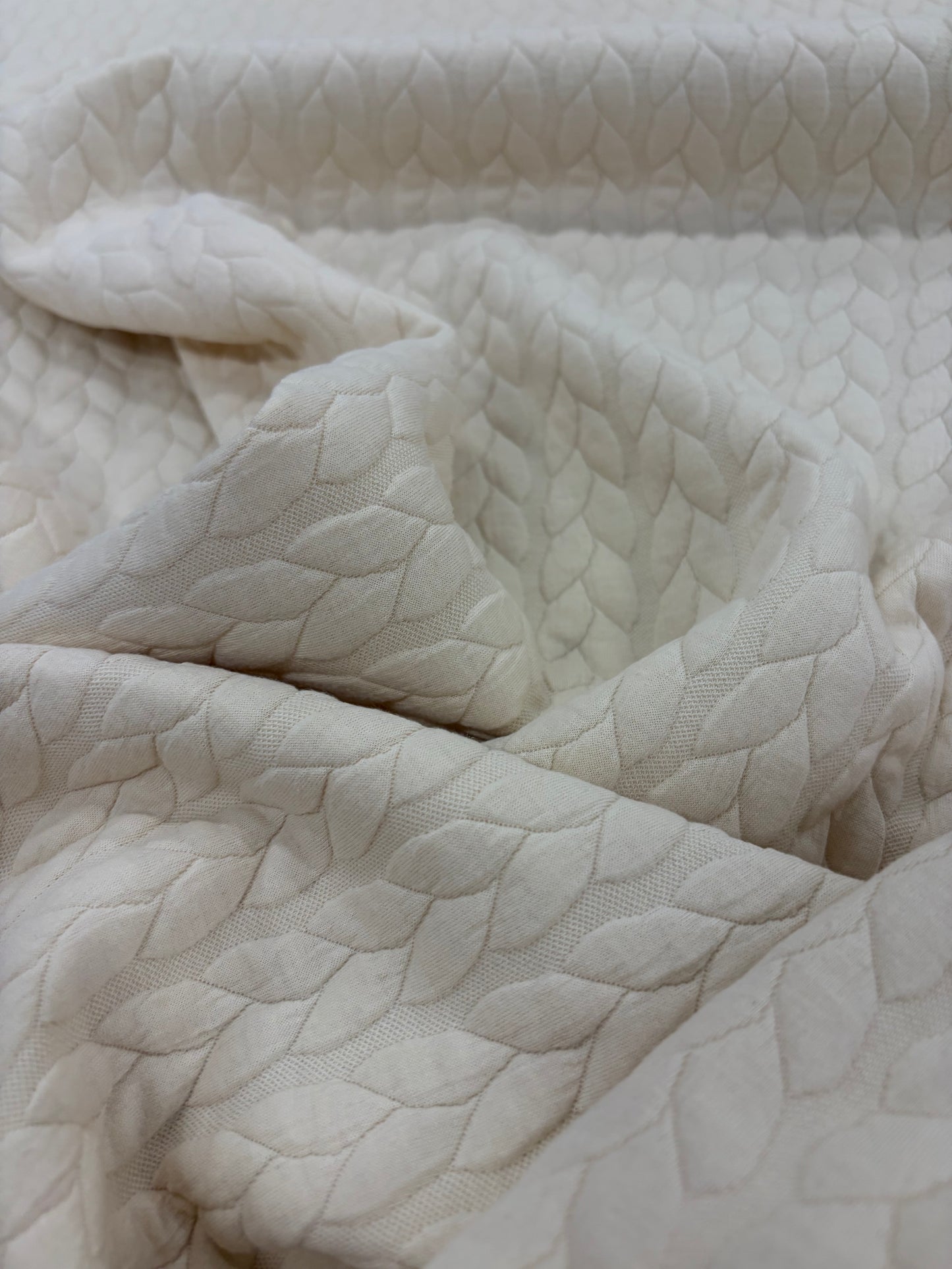 ZINO 017 quilted cotton jersey cream