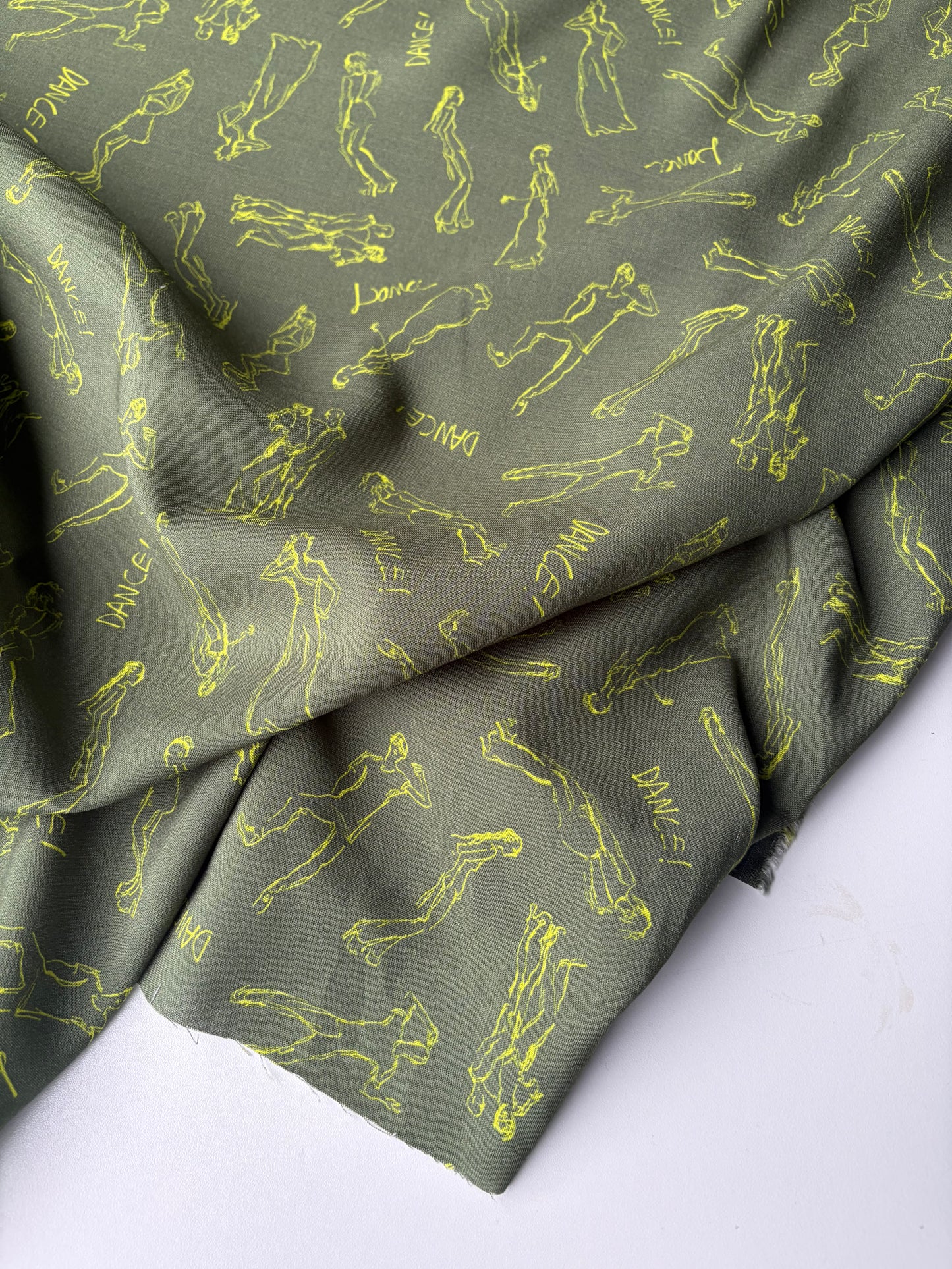 VINCE 023 viscose print green/lime "dance"