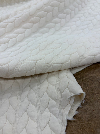 ZINO 017 quilted cotton jersey cream