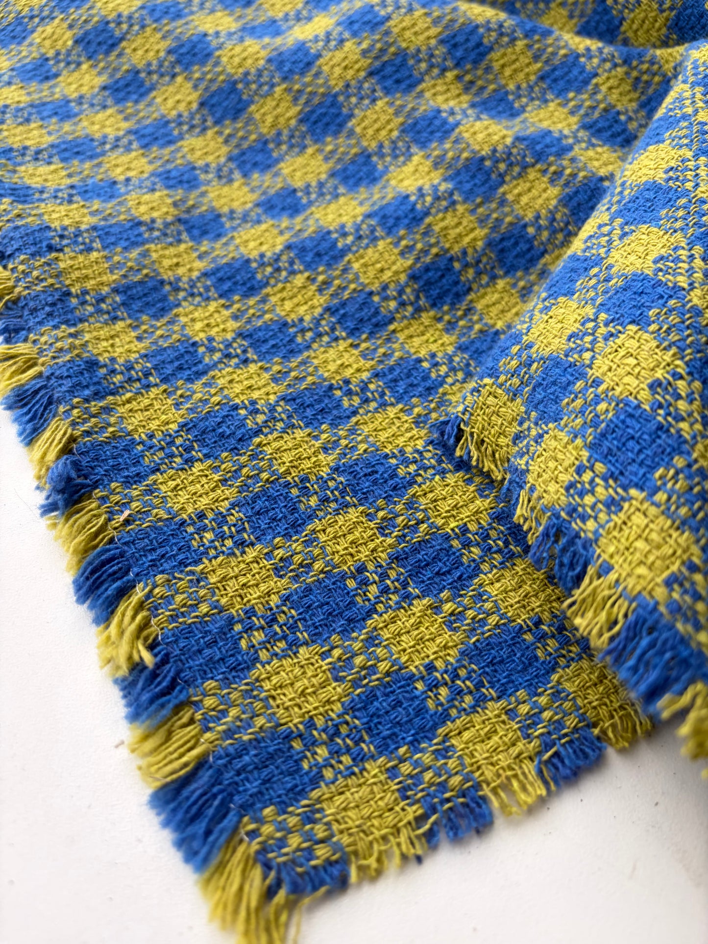 SMITHERS 019 green/blue checkered cotton tweed