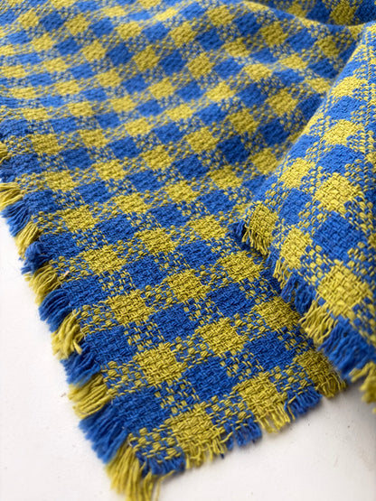 PC SMITHERS 019 green/blue checkered cotton tweed