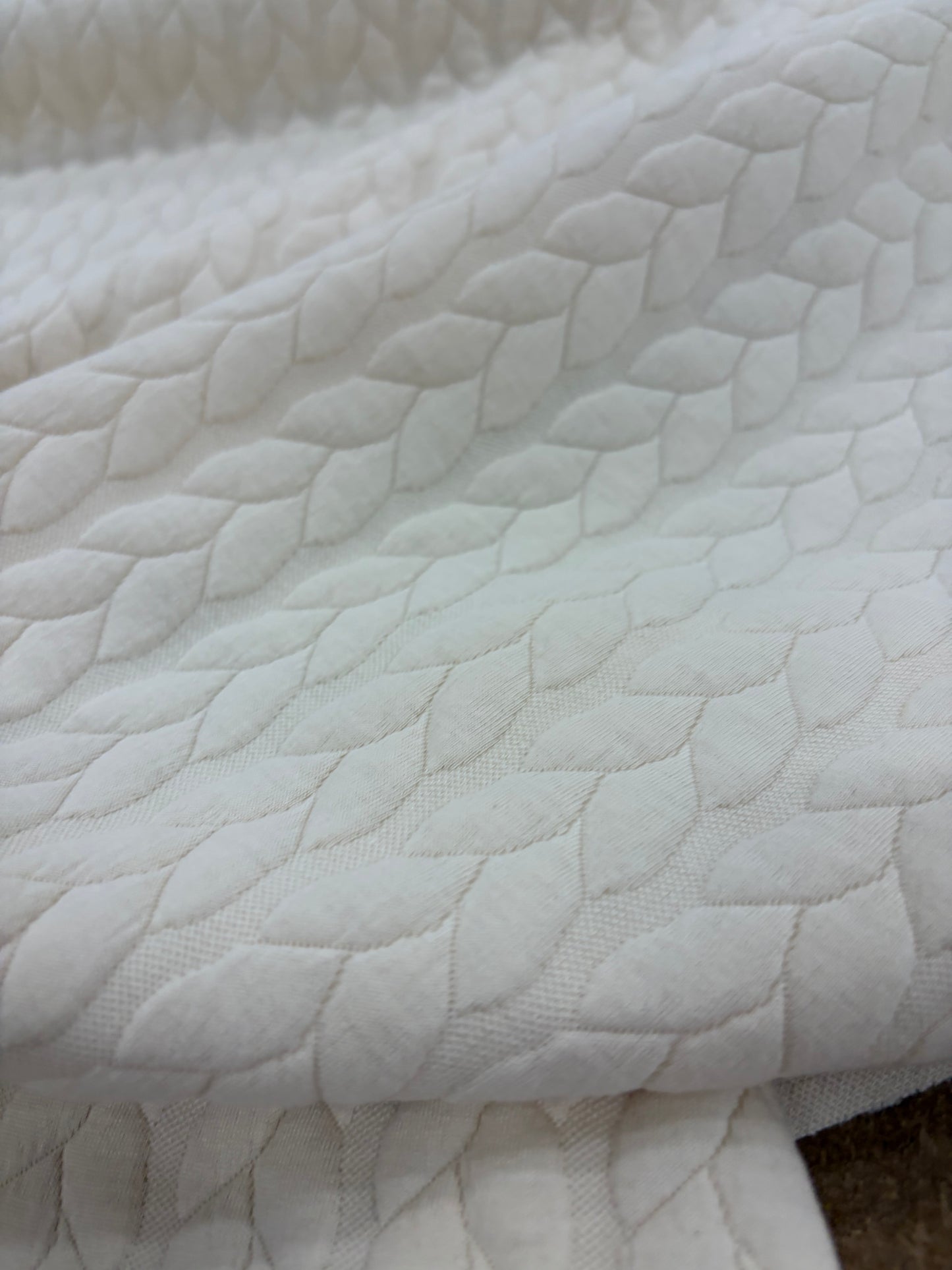 ZINO 017 quilted cotton jersey cream