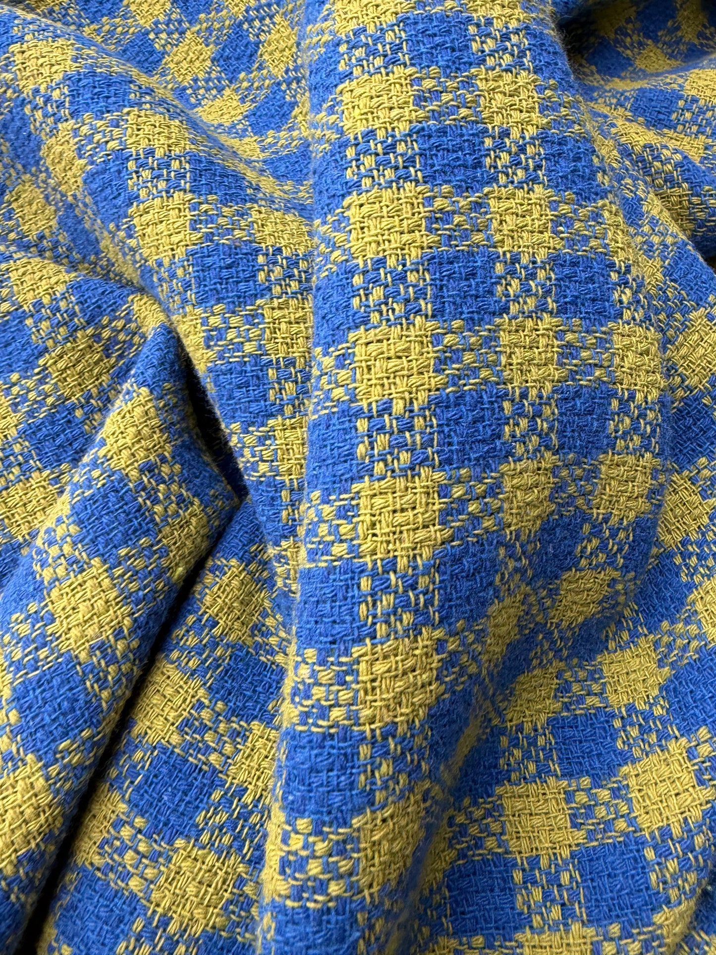 SMITHERS 019 green/blue checkered cotton tweed