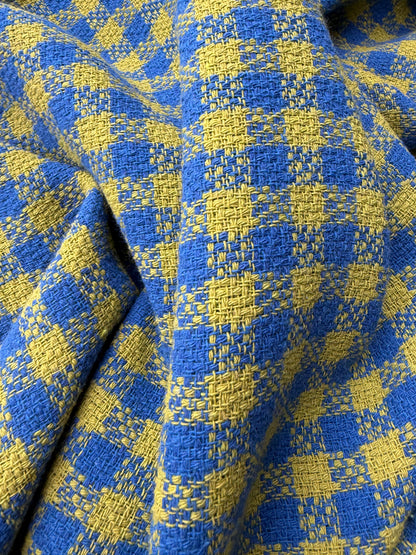 PC SMITHERS 019 green/blue checkered cotton tweed