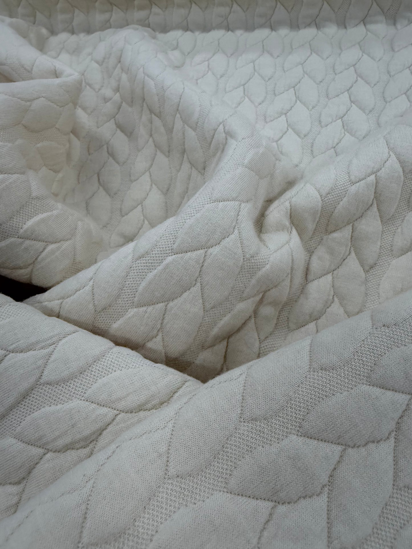 ZINO 017 quilted cotton jersey cream