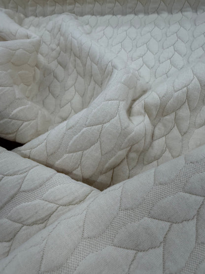 ZINO 017 quilted cotton jersey cream