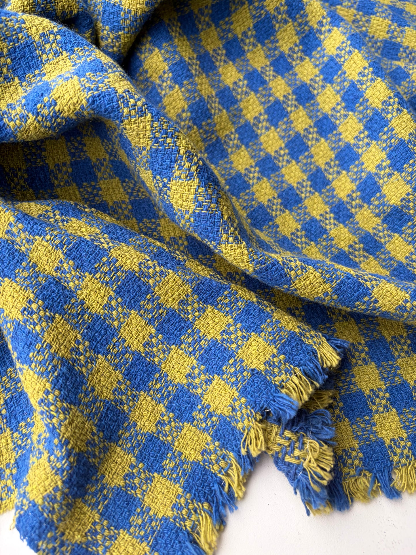 SMITHERS 019 green/blue checkered cotton tweed