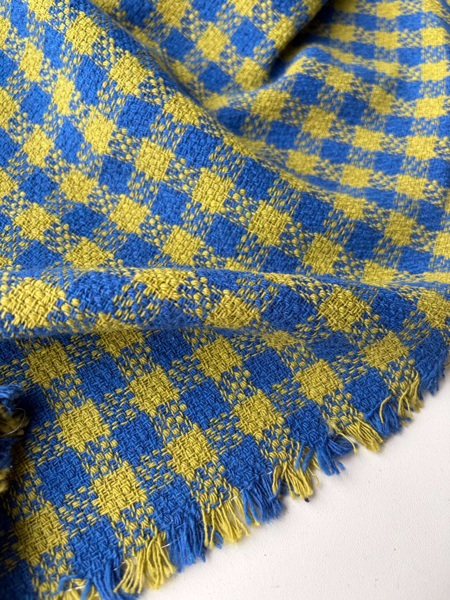 SMITHERS 019 green/blue checkered cotton tweed