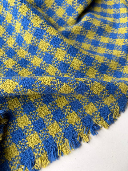 PC SMITHERS 019 green/blue checkered cotton tweed