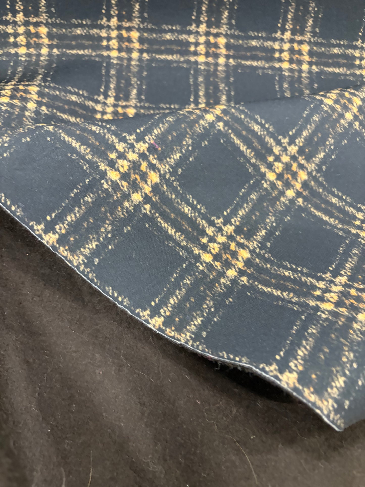 ZINO 024 double face tartan wool & solid jersey back