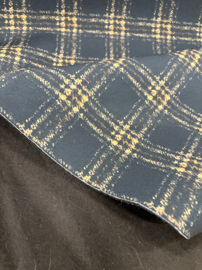 ZINO 024 double face tartan wool & solid jersey back