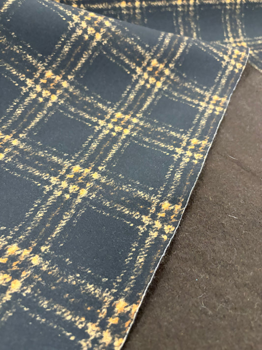 ZINO 024 double face tartan wool & solid jersey back