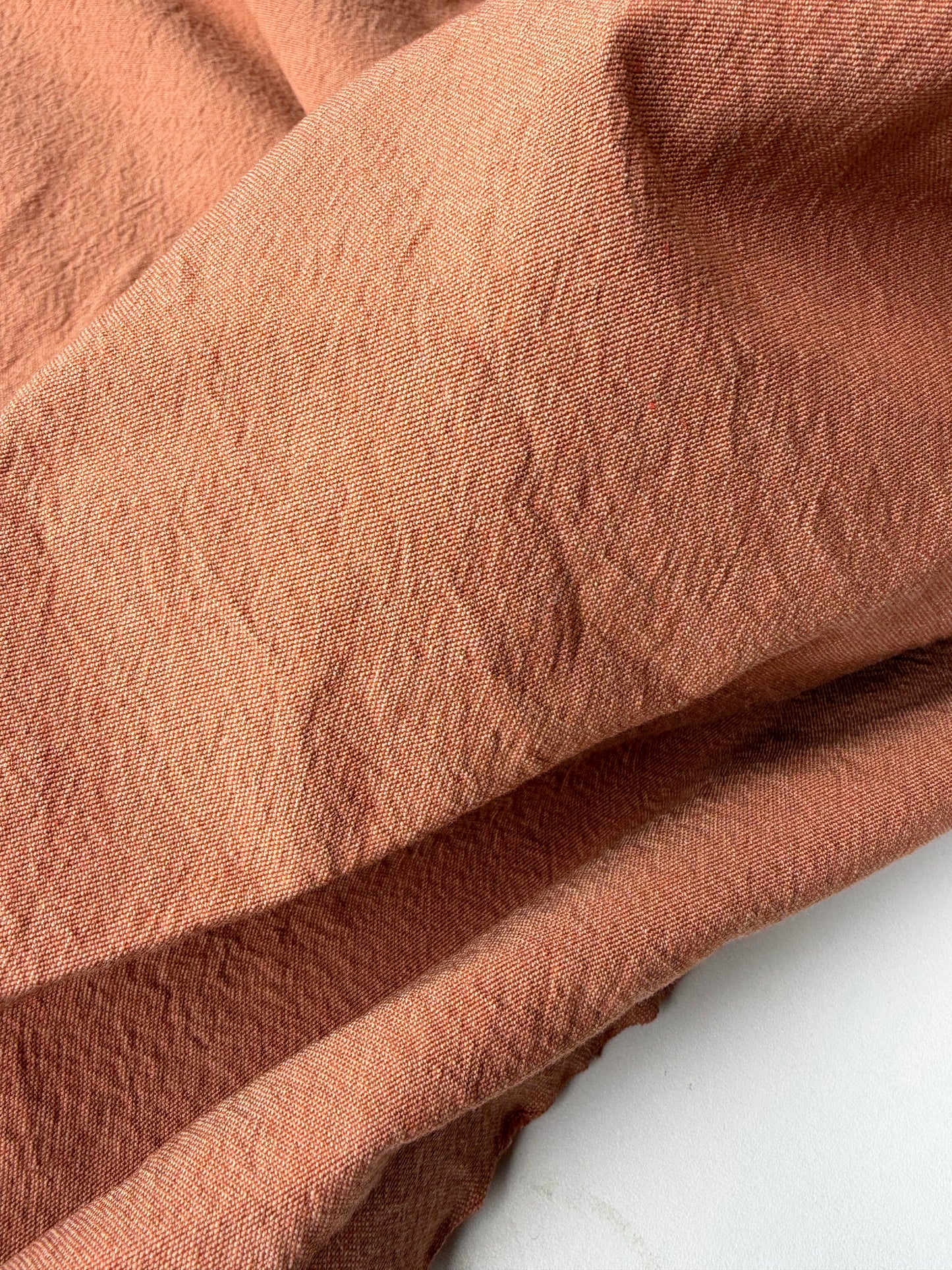 BRUCE 004 washed 100% linen brique colour