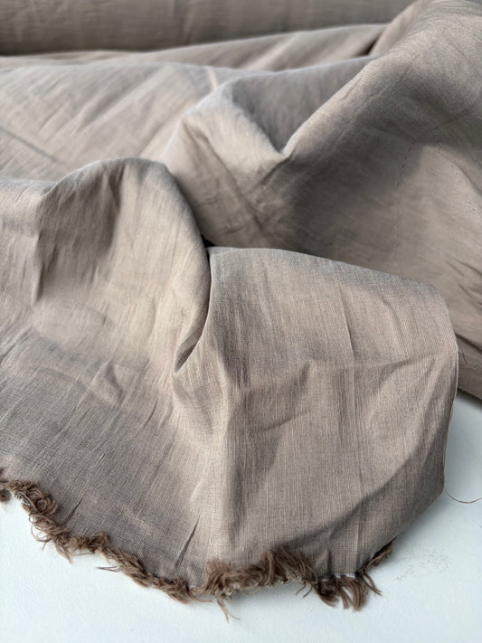 BRUCE 007 viscose linen stretch taupe colour