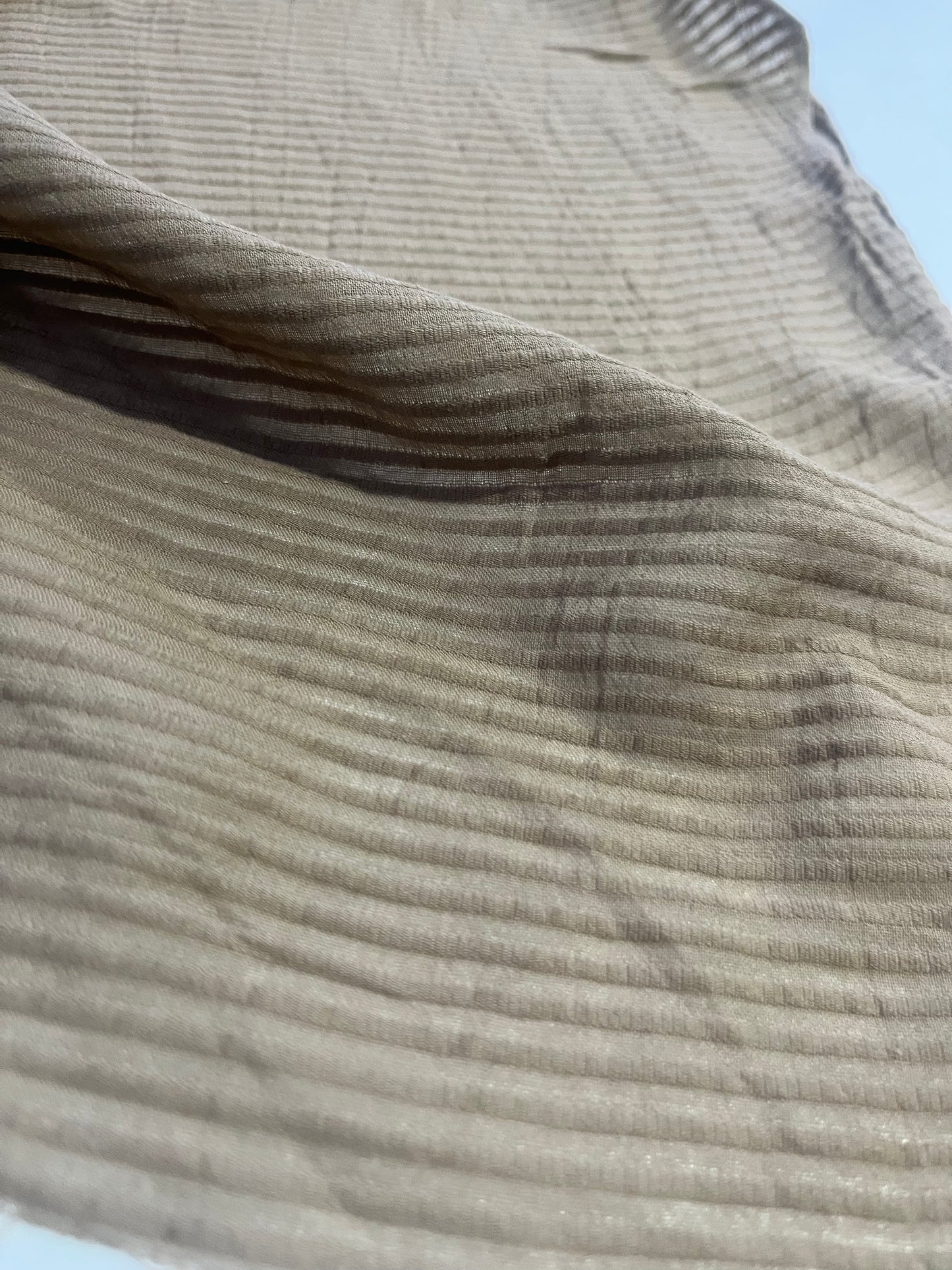 JANE 016 Gauze jacquard stripe mud