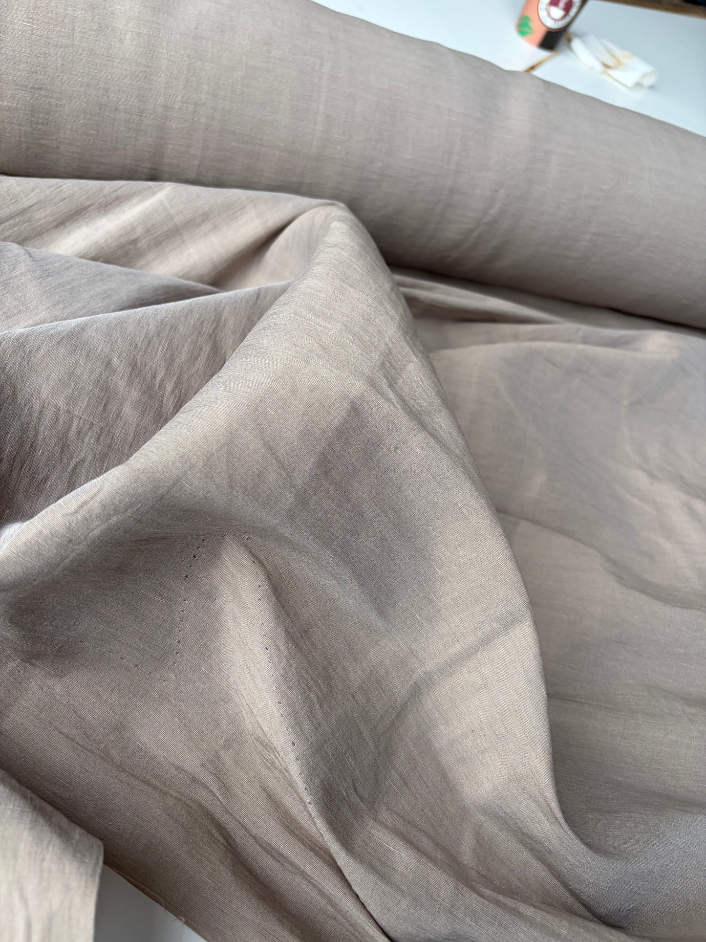BRUCE 007 viscose linen stretch taupe colour