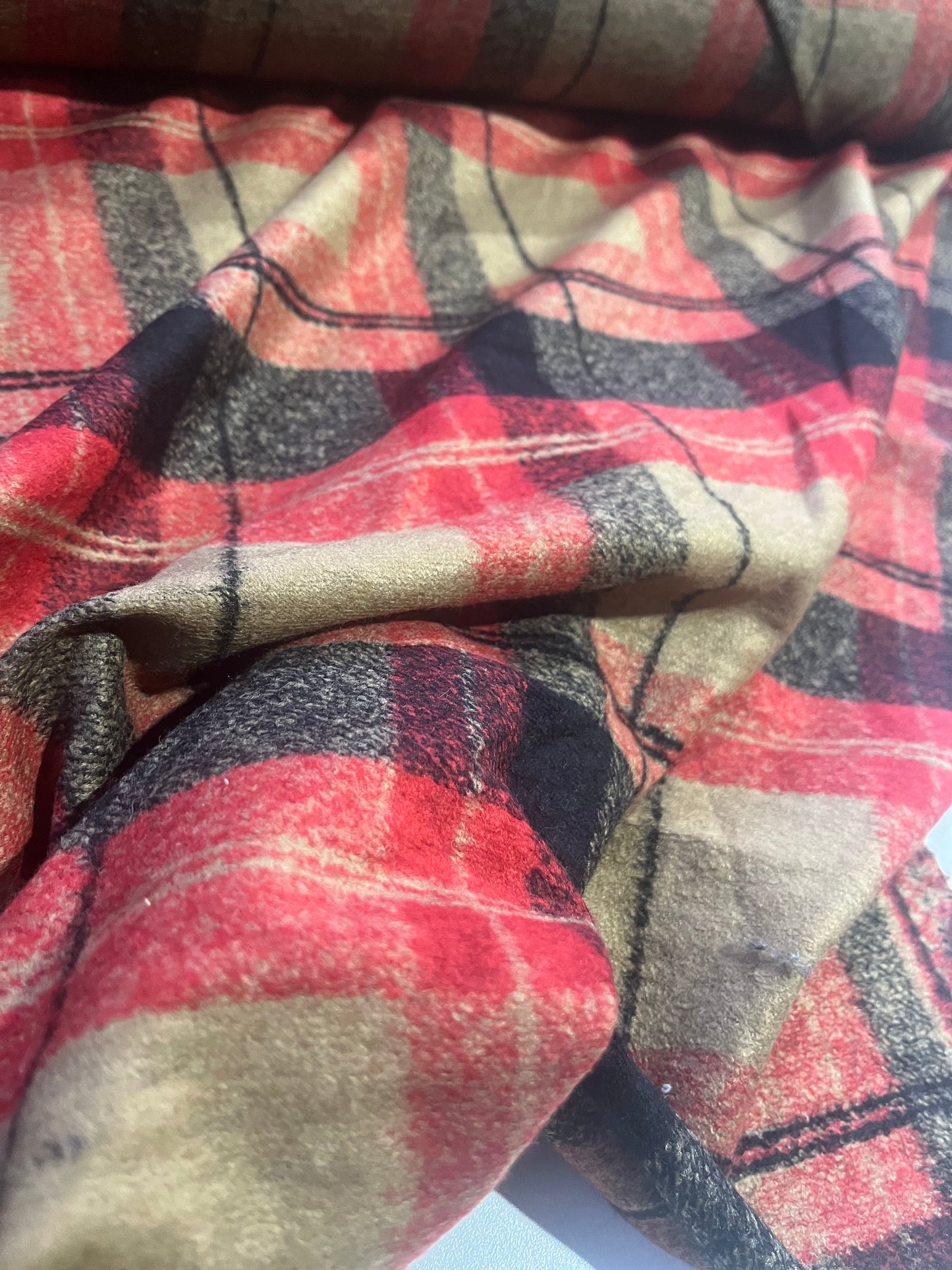 JANE 017 heavy Wool jersey check