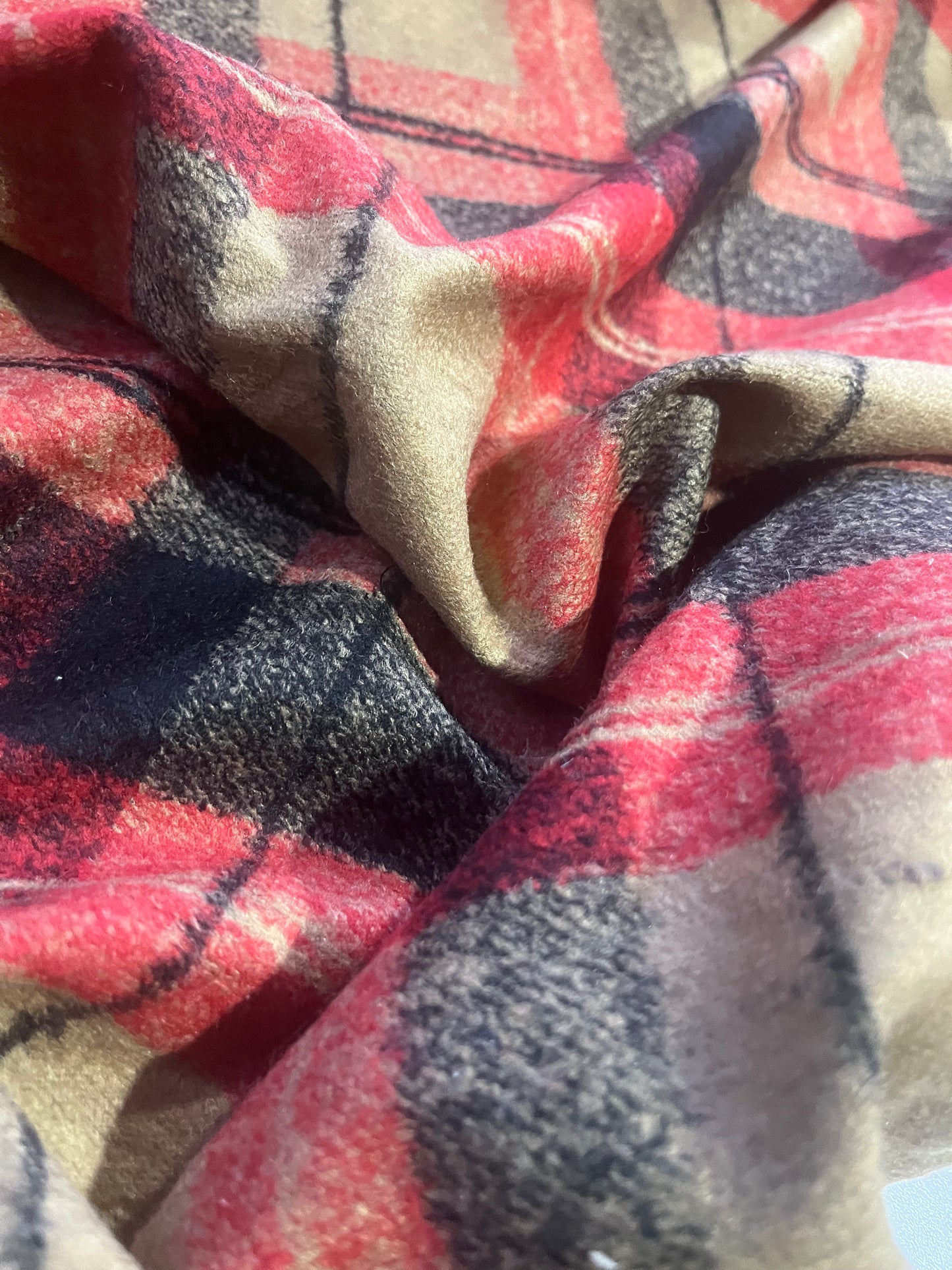 JANE 017 heavy Wool jersey check