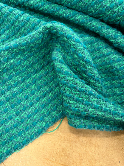 VIC 004 cotton tweed jacquard green