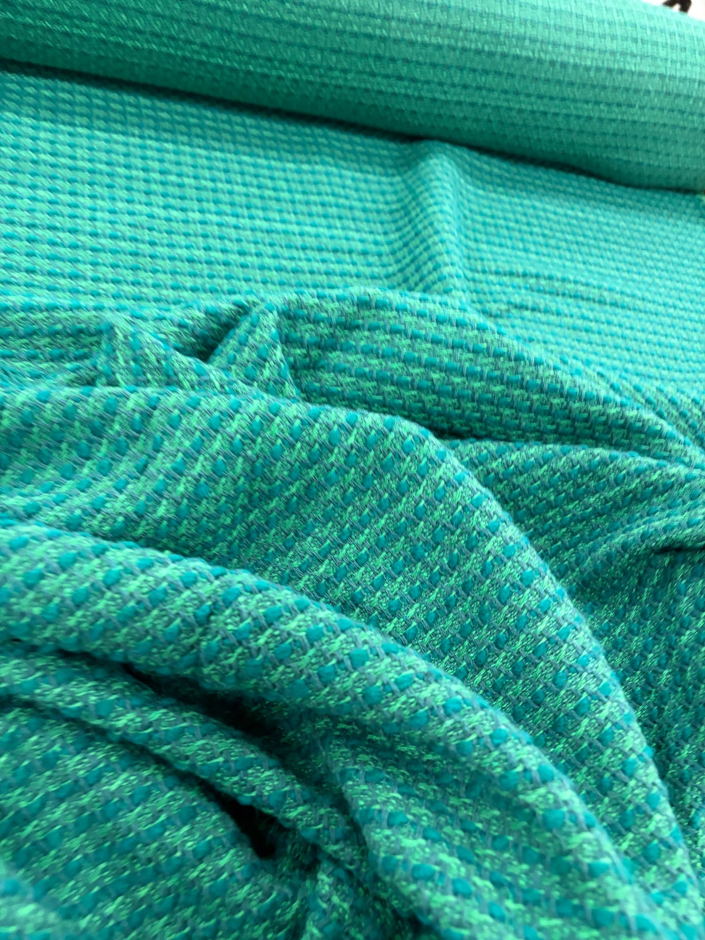 VIC 004 cotton tweed jacquard green