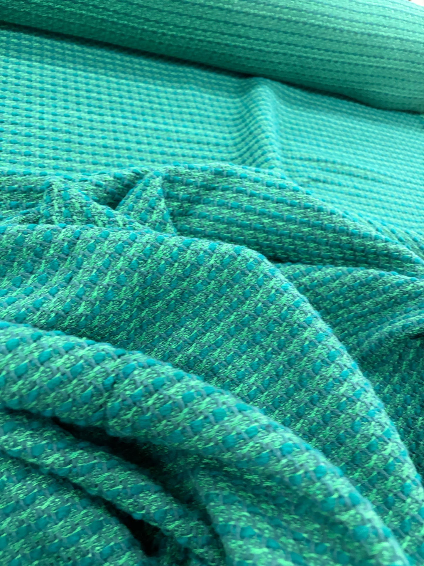 VIC 004 cotton tweed jacquard green