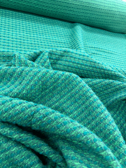 VIC 004 cotton tweed jacquard green