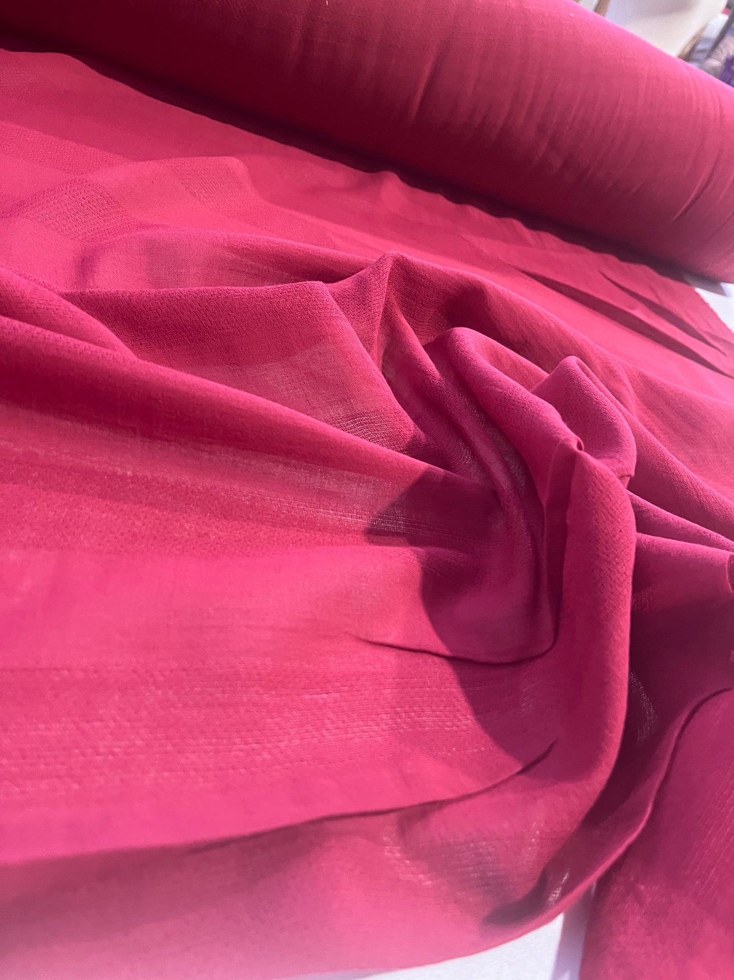 JANE 020 Gauze jacquard stripe burgundy