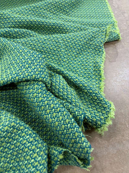 VIC 006 cotton tweed jacquard green