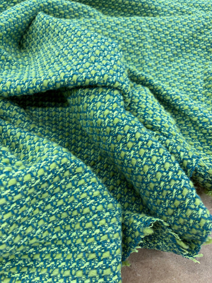 VIC 006 cotton tweed jacquard green