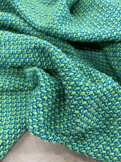 VIC 006 cotton tweed jacquard green