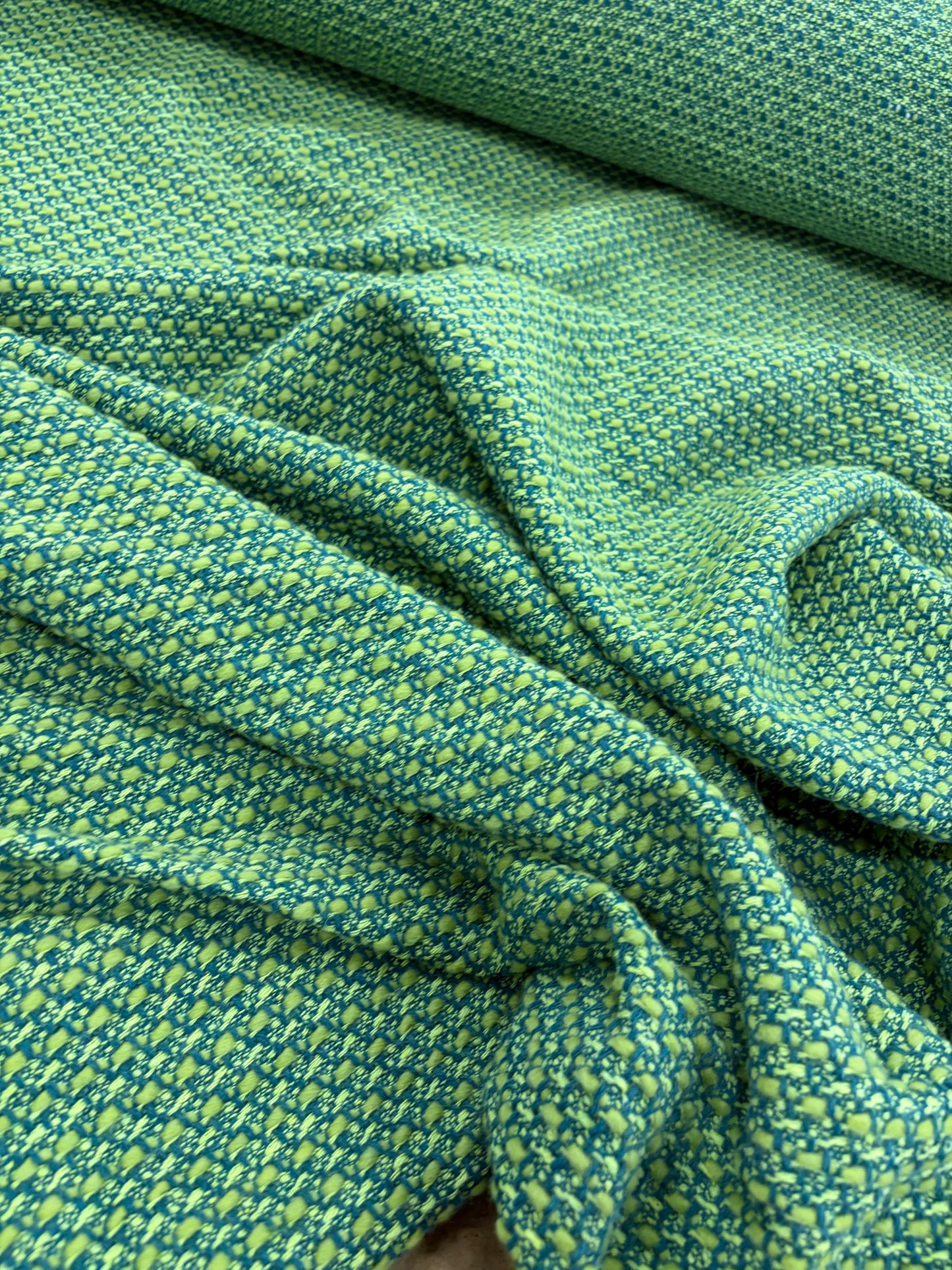 VIC 006 cotton tweed jacquard green