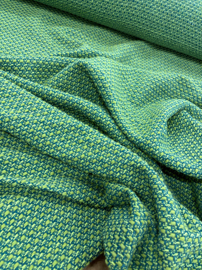 VIC 006 cotton tweed jacquard green