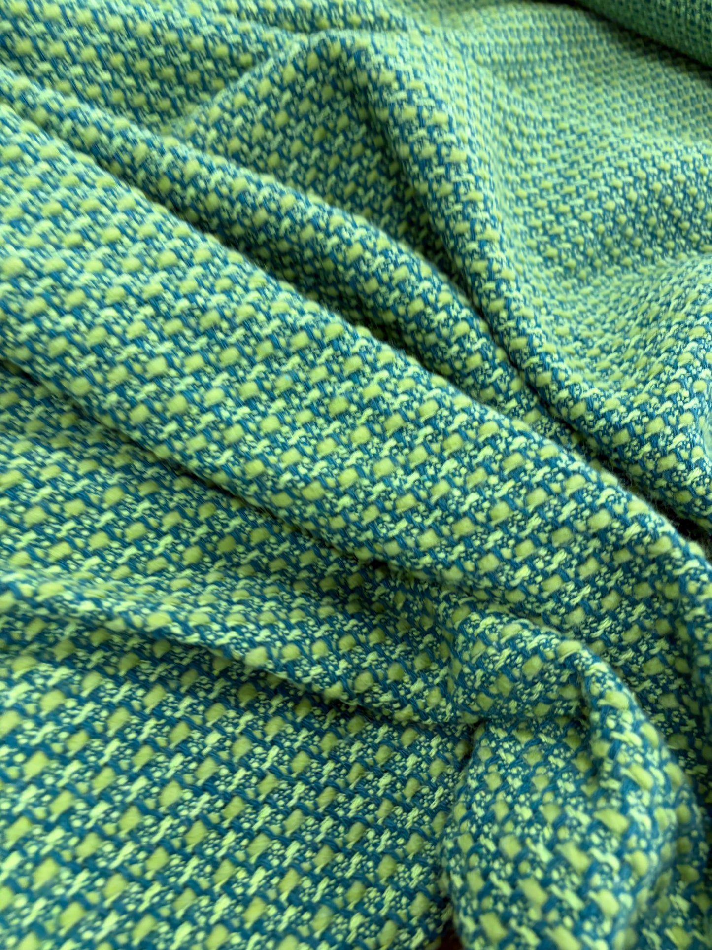 VIC 006 cotton tweed jacquard green