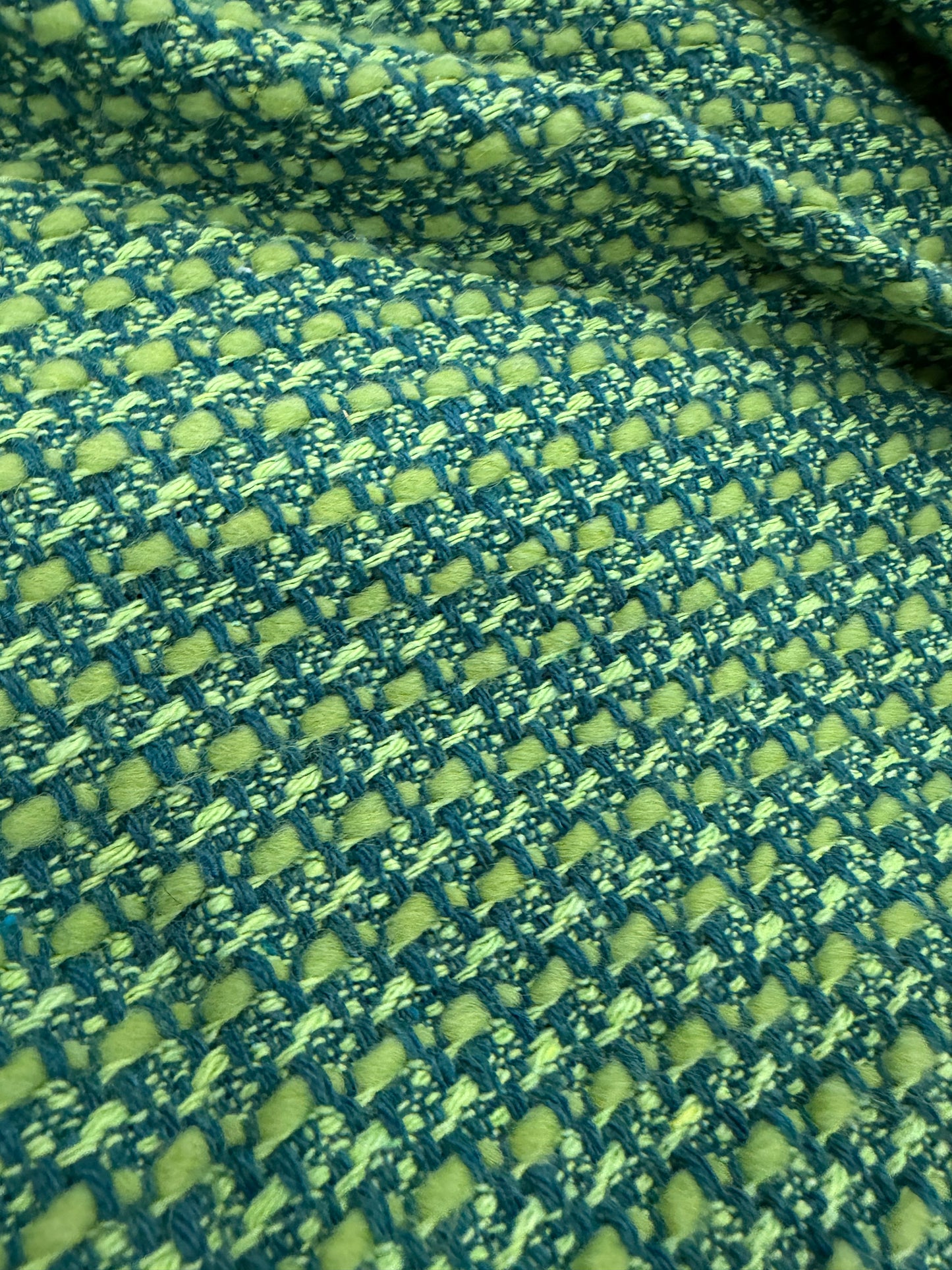 VIC 006 cotton tweed jacquard green