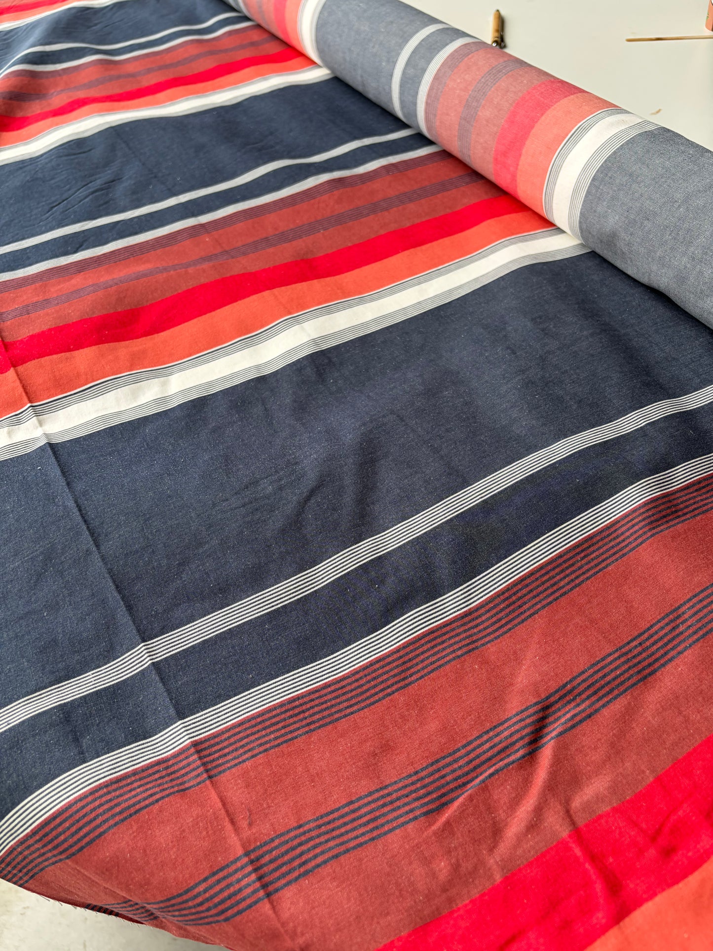 BRUCE 012 heavy cotton irregular stripes